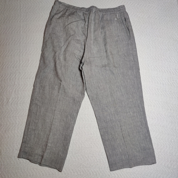 NOT FOR SALE Jones New York 100% linen Top & Pants Suit Set Gray Size XL - Picture 4 of 14